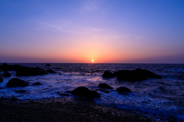 Greeting the dawn at the edge of Shikoku