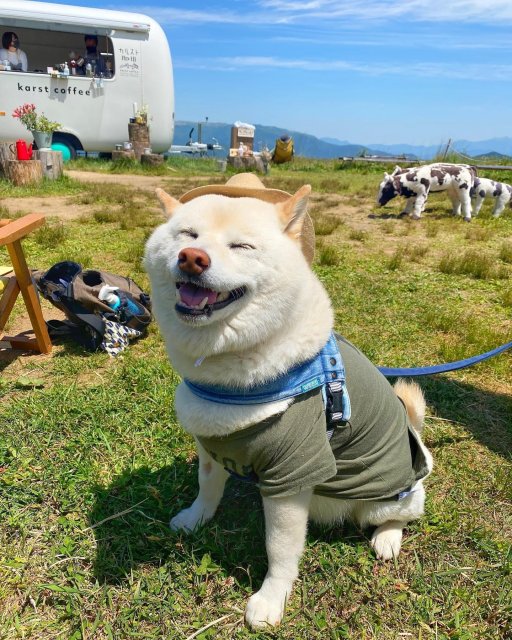 All smiles and delicious coffee up in the sky